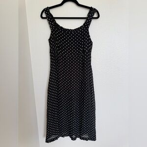 Vintage Jenny Helene Polka Dot Midi Dress - Size Small